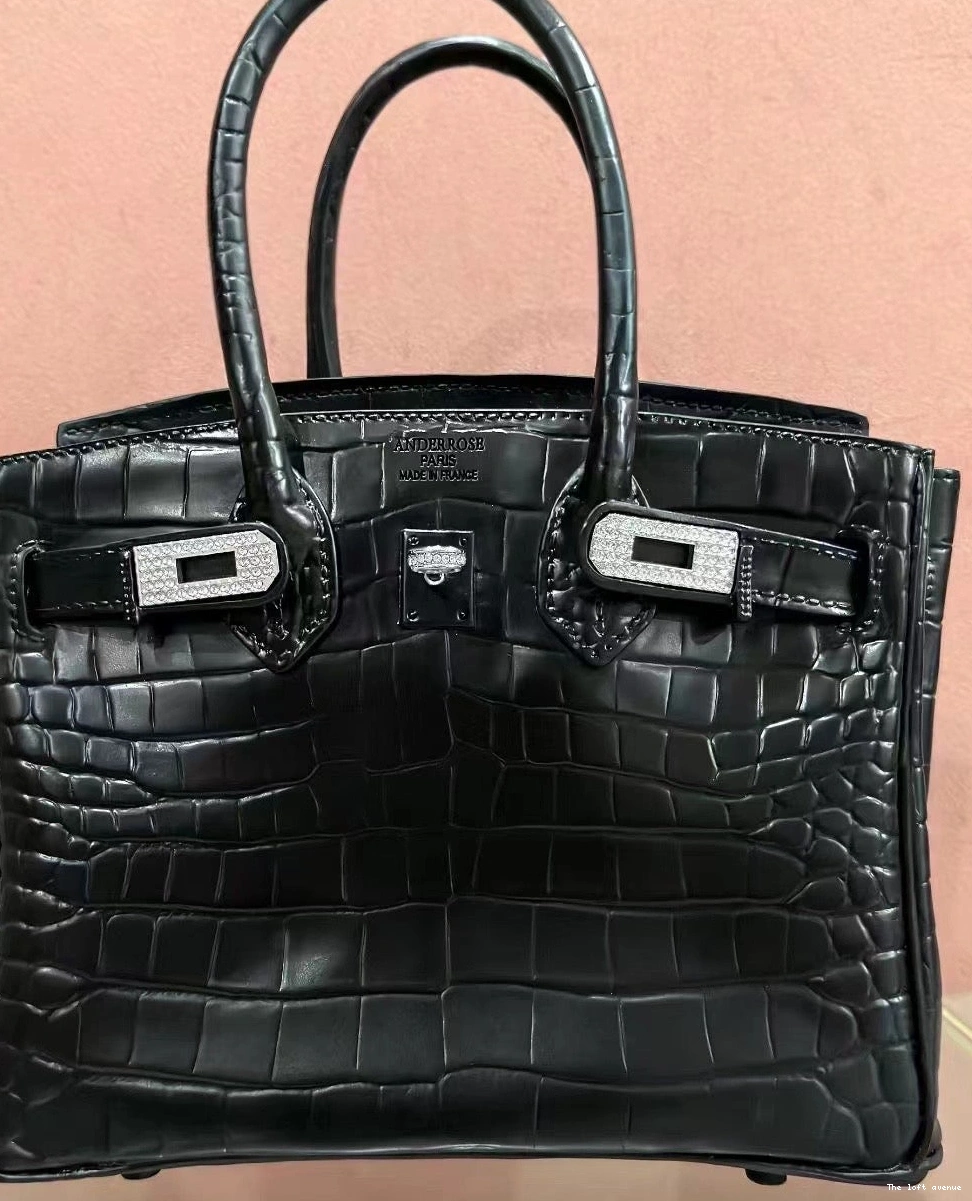 FLOWER BAG VASE BLACK BIRKIN 0815